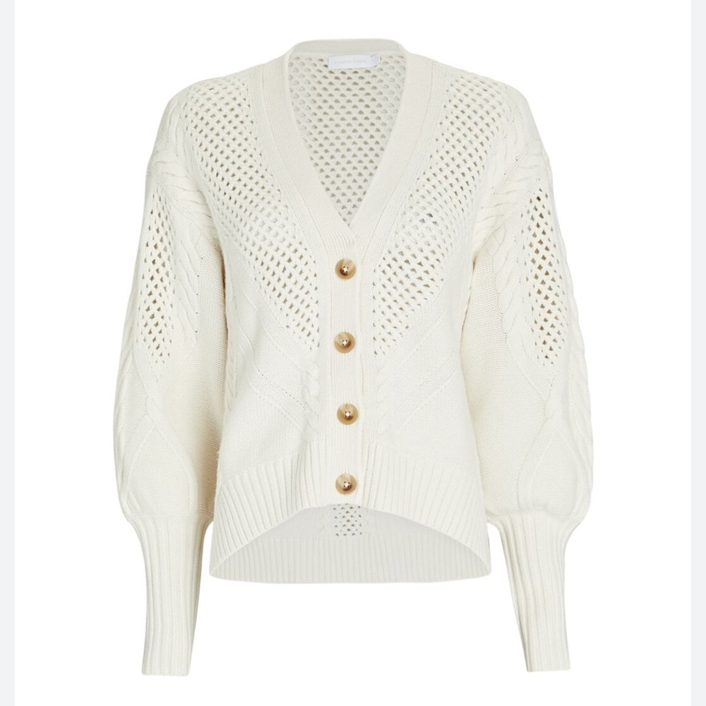 NWT JONATHAN SIMKHAI Jayne Wool-Blend V-Neck Cardigan in size XS.